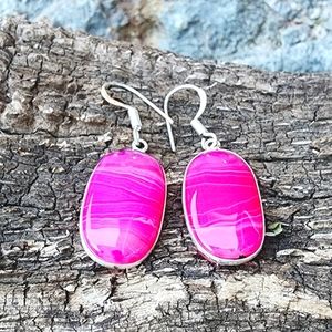 Botswana Agate 925 Sterling Silver Earrings